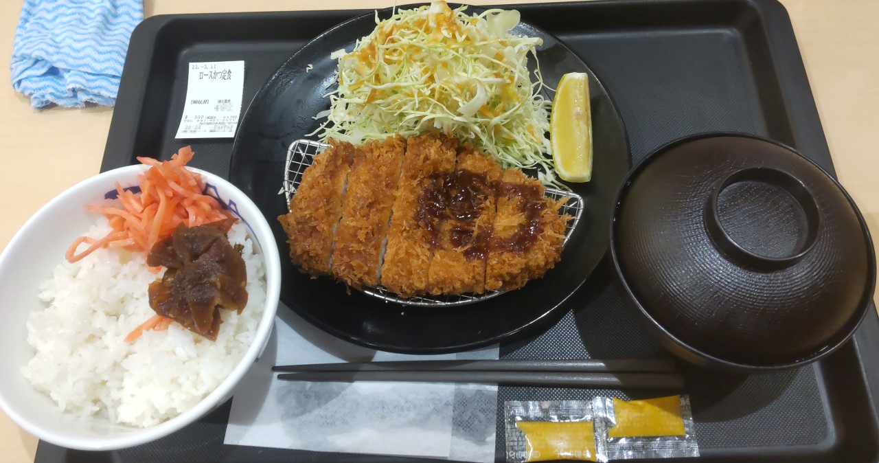 松のや 幕張インター店ロースかつ定食